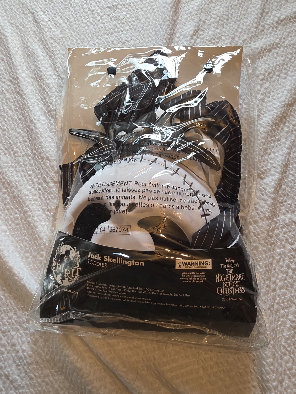 Spirit Jack Skellington Costume Toddler Size 5T/6T - Picture 6 of 8